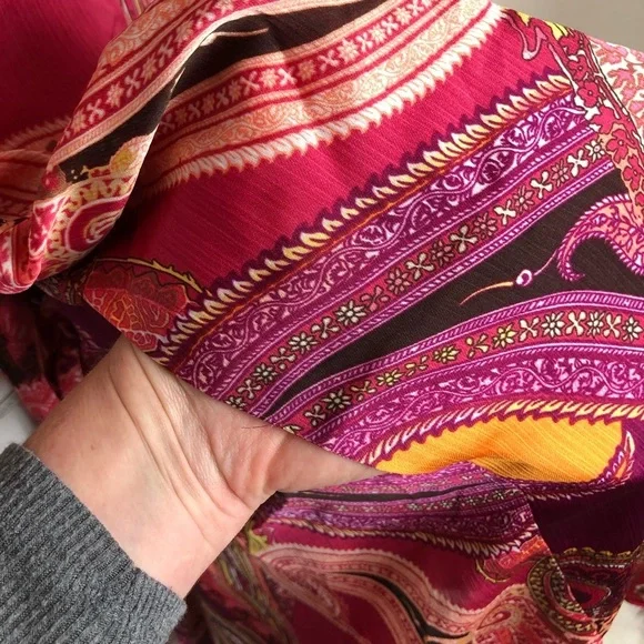 Aiden Mattox Halter Chiffon Party Dress Pink Orange Size 2 - Picture 8 of 13